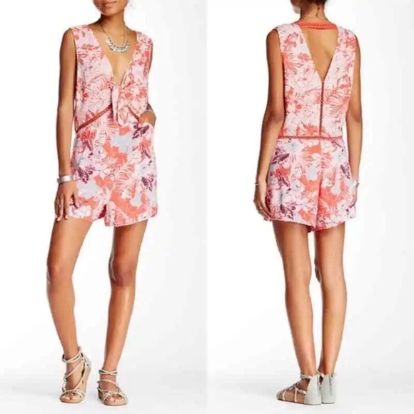 Free People Santiago Sleeveless Floral Romper Size M - Picture 5 of 5